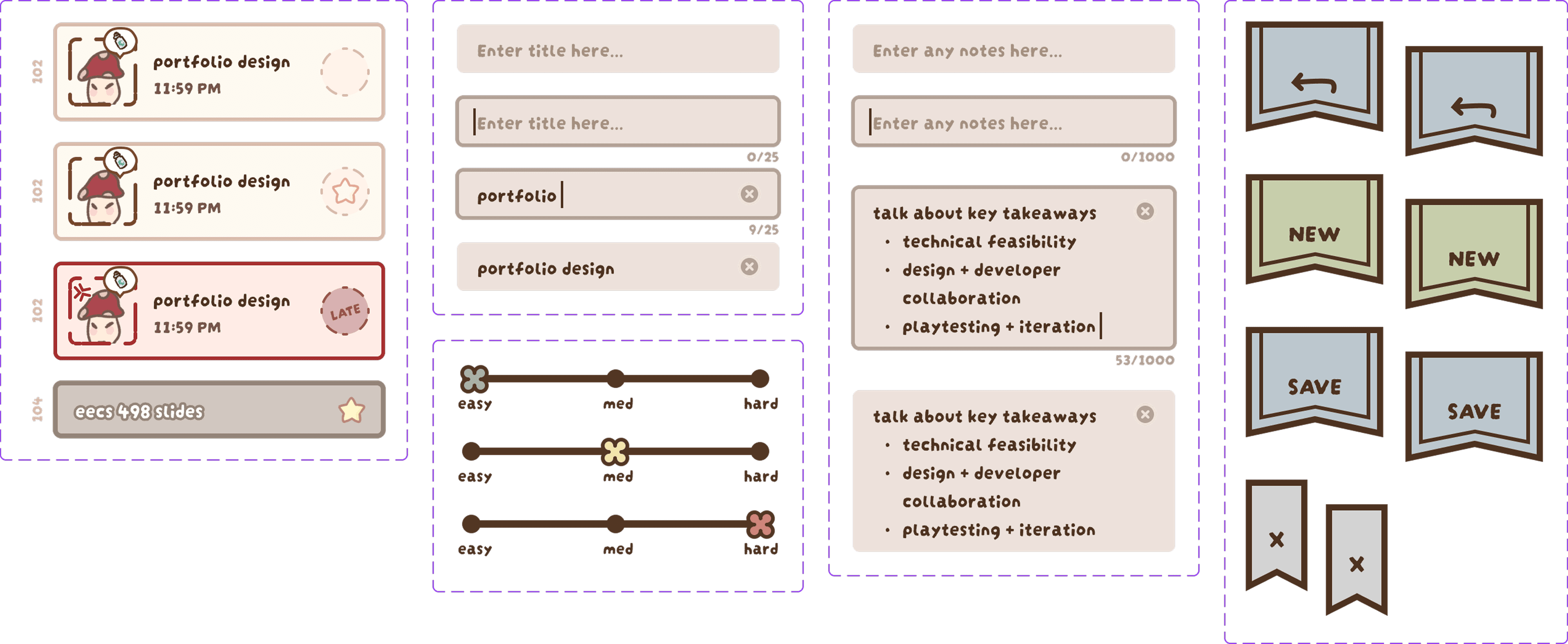 UI components and patterns
