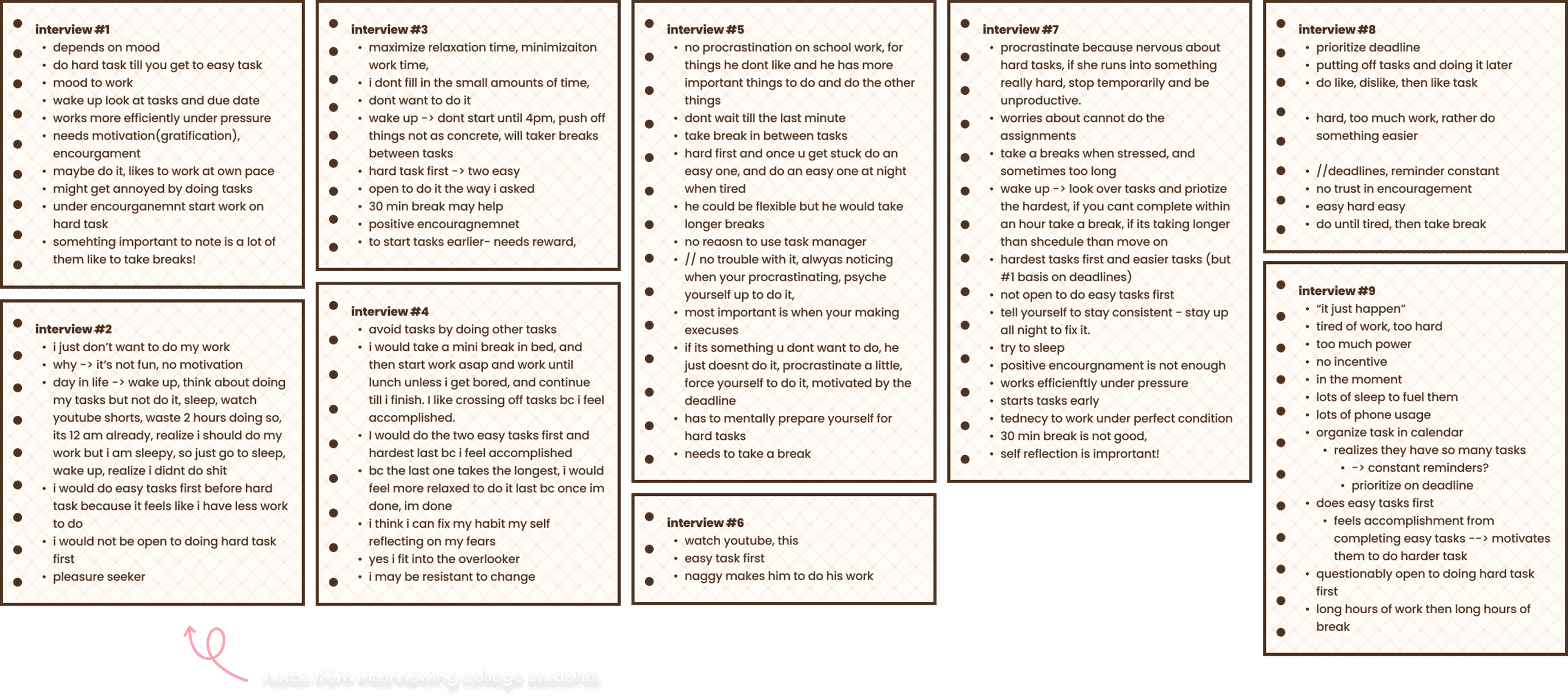 interview notes