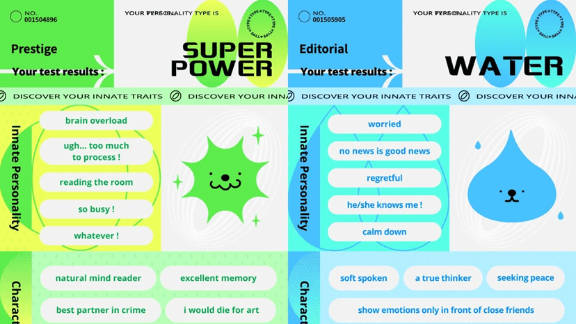 Personality test inspiration 1